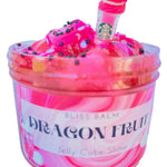 Starbucks Dragon Fruit Jelly Cube Slime, Pink Clear Scented Slime, Summer Gift for Kids Party favors, Sensory/Fidget Toy Slime Shop Blissbalm Popular
