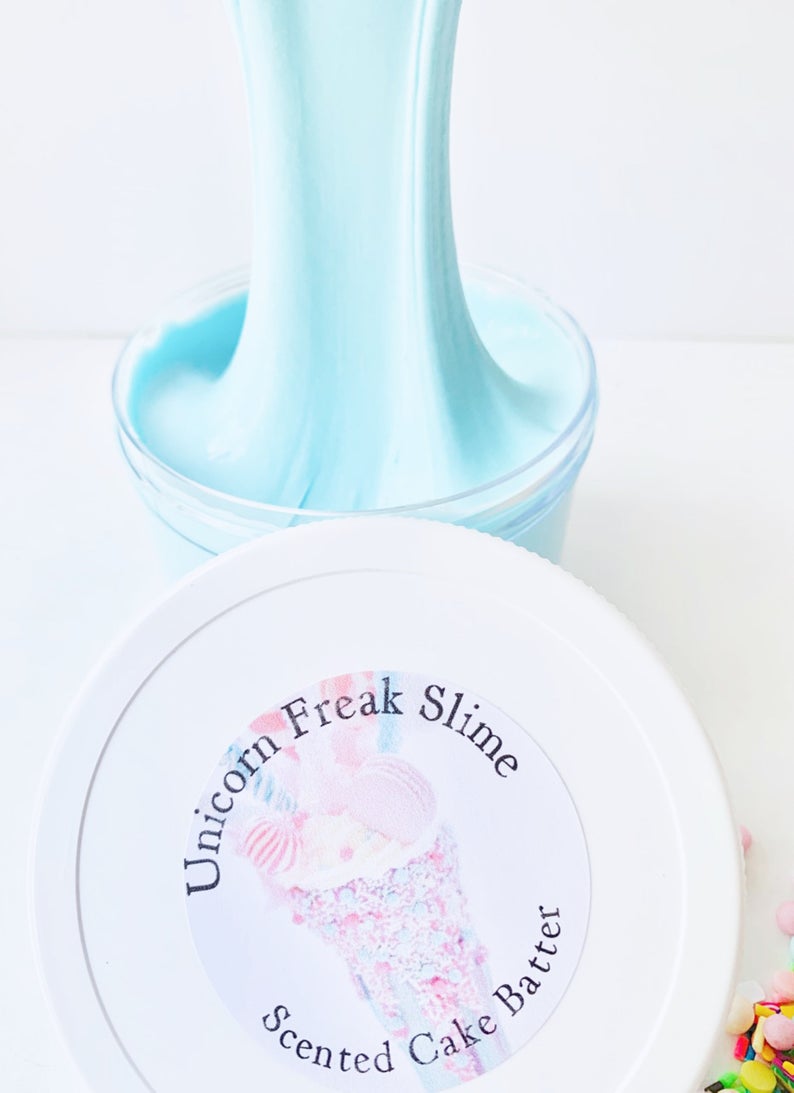 DIY Unicorn Freak Slime Scented Cake Batter W/Charm & FREE Extras Bliss Balm Slime Shop