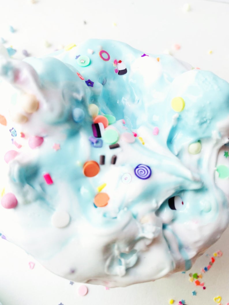 DIY Unicorn Freak Slime Scented Cake Batter W/Charm & FREE Extras Bliss Balm Slime Shop