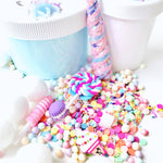 DIY Unicorn Freak Slime Scented Cake Batter W/Charm & FREE Extras Bliss Balm Slime Shop