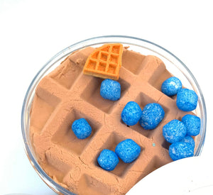 Blueberry Waffle DIY Clay Slime SET Fruit Scent Butter/fluffy
