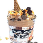 Smores Shake Thick Slime Scented W/Charms & Extras Satisfying stretchy Slime Toy Kids Birthday Gift Summer Party favor Camping Gift