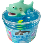 Under the Sea Slime Clear Blue Ocean Themed Sea life Slime Gift, Shark, Mermaid, Turtles, Whales, Dolfins, Fish, Orca, Starfish, Beach Gift