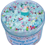 Slime- Blue Birthday Cake Ice Cream Slime, Scented Floam Slime, Cupcake Charm, Birthday Gift/Party Favors for Kids ASMR/Fidget TOY Sensory