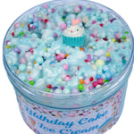 Birthday Cake Ice Cream Scented Slime, Pink or Blue Floam Slime, Cupcake Charm, Birthday Gift/Party Favors for Kids Toy Slime Shop BlissBalm