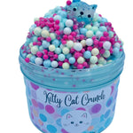 Kitty Cat Crunch Blue Butter/Floam Slime, Scented Taffy Slime Cute Cat Charm, Stretchy Slime Birthday Gift for Kids Toy Slime Shop BlissBalm