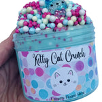 Kitty Cat Crunch Blue Butter/Floam Slime, Scented Taffy Slime Cute Cat Charm, Stretchy Slime Birthday Gift for Kids Toy Slime Shop BlissBalm