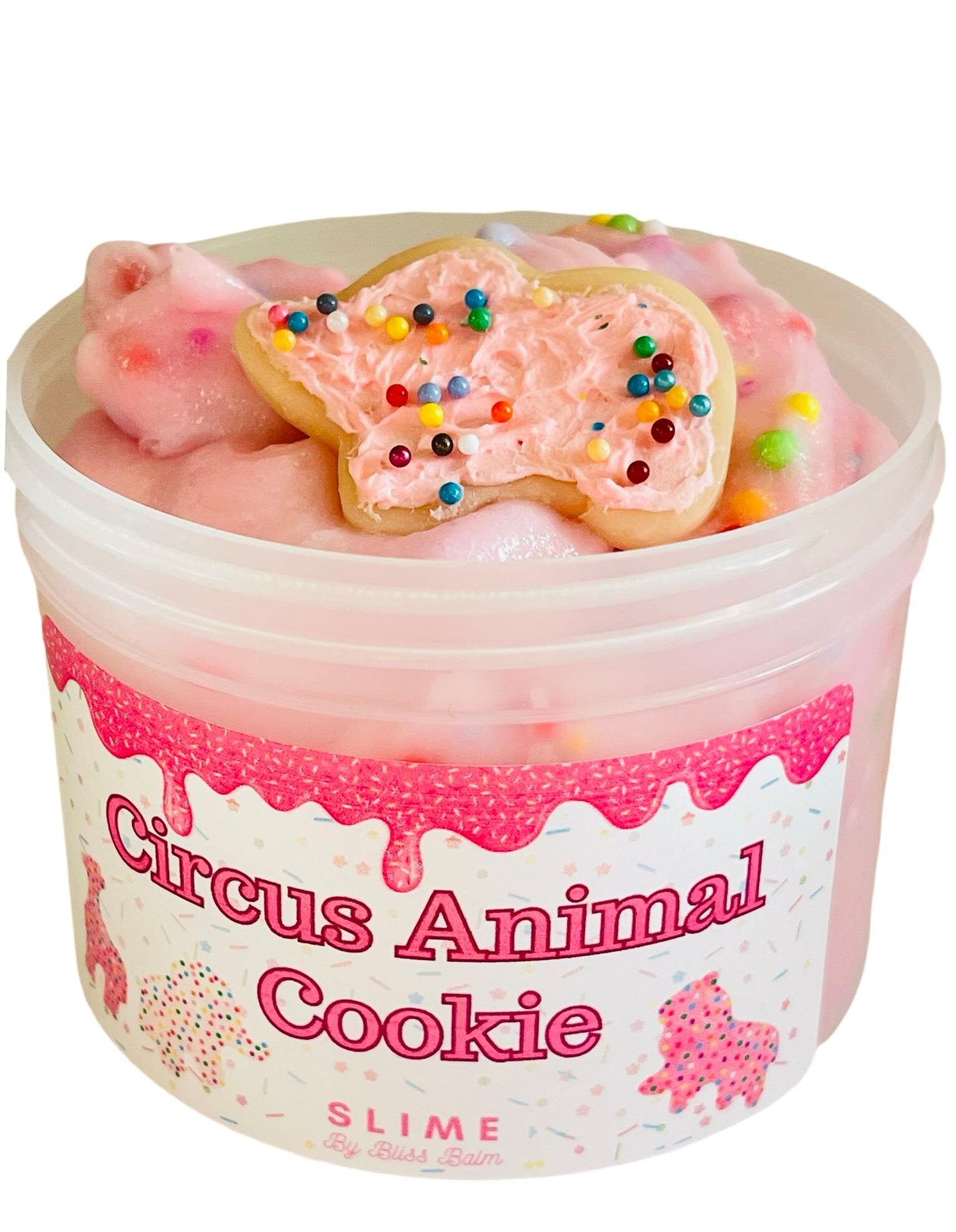 Cute Handmade Gift for Kids Circus Animal Cookie Slime Cloud Cream Slime, Floam Slime Birthday Gift Kids Activity/Sensory/Fidget Toy Slime Bliss Balm Slime Shop