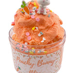 Peachy Bunny Cloud Slime, Scented Peach Slime, Easter Bunny, Carrot, Flowers clay sprinkles Gift for Kids/Tweens/Teens Fidget/Sensory Toys