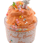 Peachy Bunny Cloud Slime, Scented Peach Slime, Easter Bunny, Carrot, Flowers clay sprinkles Gift for Kids/Tweens/Teens Fidget/Sensory Toys